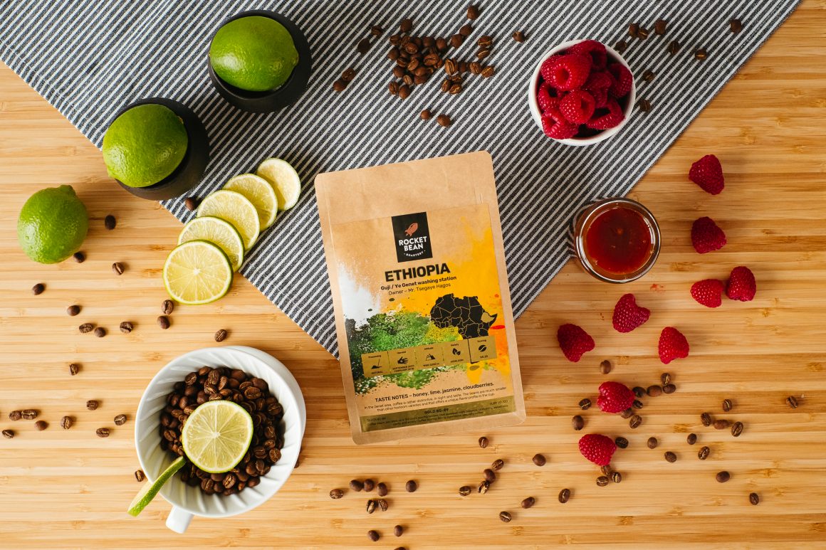 kawa, przelew miesiąca, kawa miesiąca, Etiopia Guji, Rocket Bean