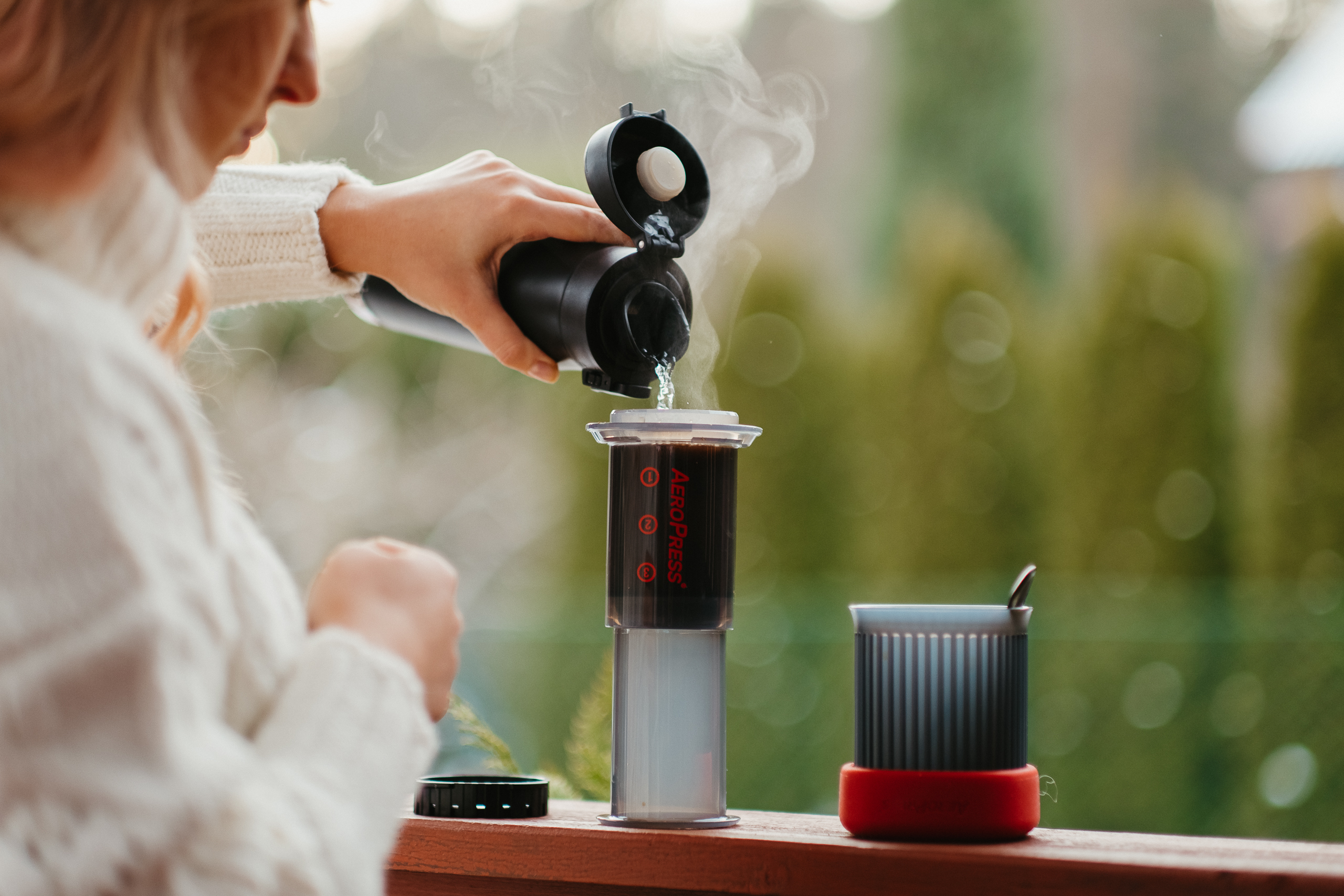 brewing with AeroPress Go