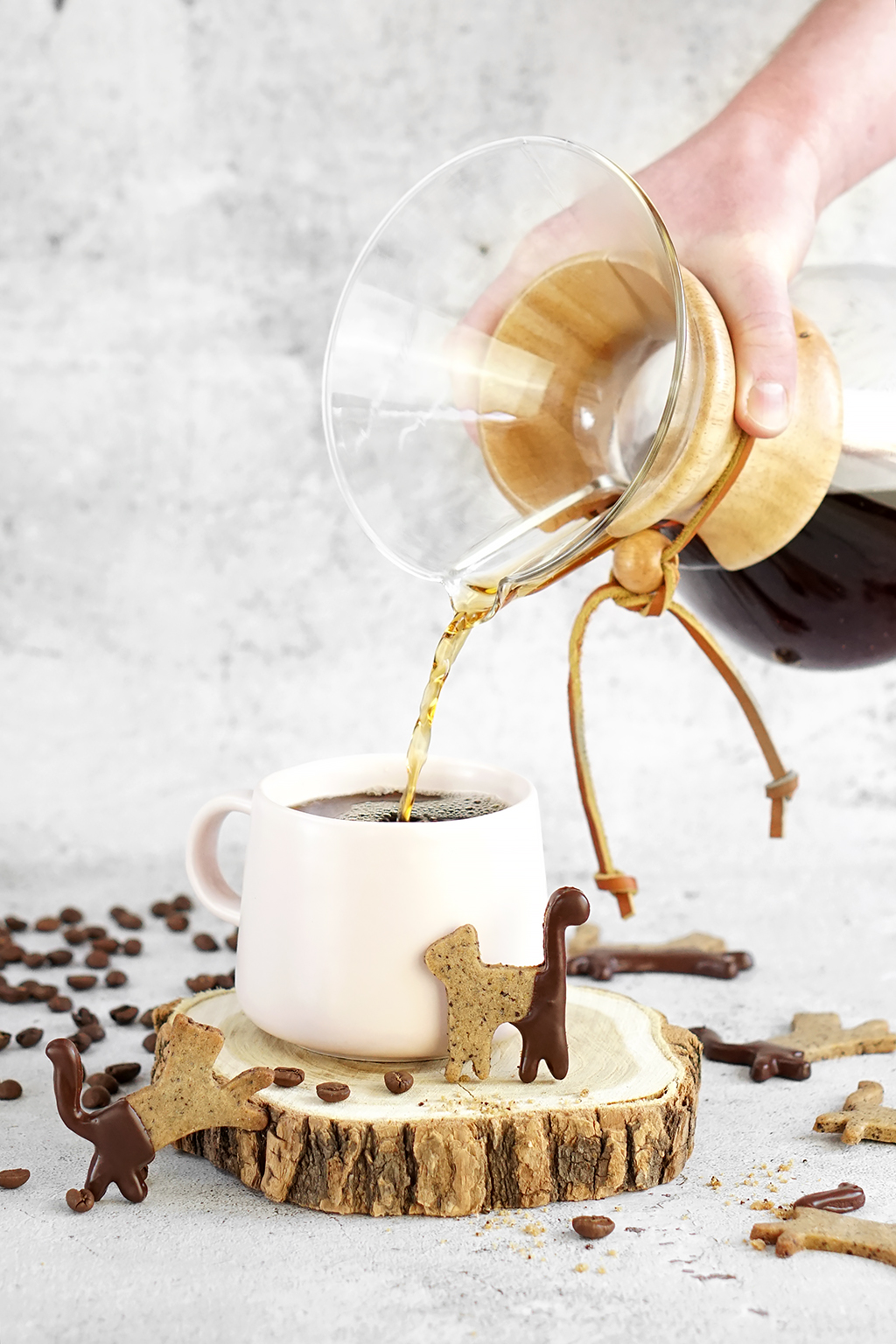 Chemex ciasteczka kawowe koty