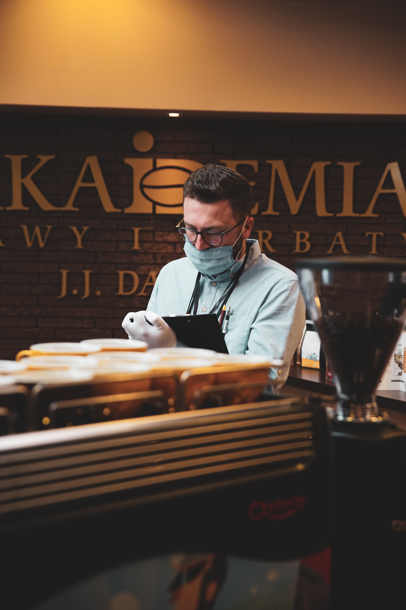 Sędzia Mistrzostw Polski Latte Art Robert Rybczyński