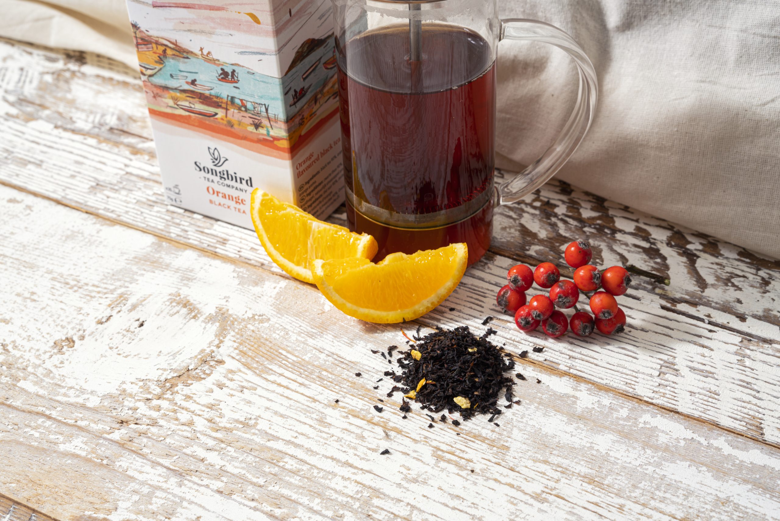 czarna herbata z dodatkiem pomarańczy od Songbird