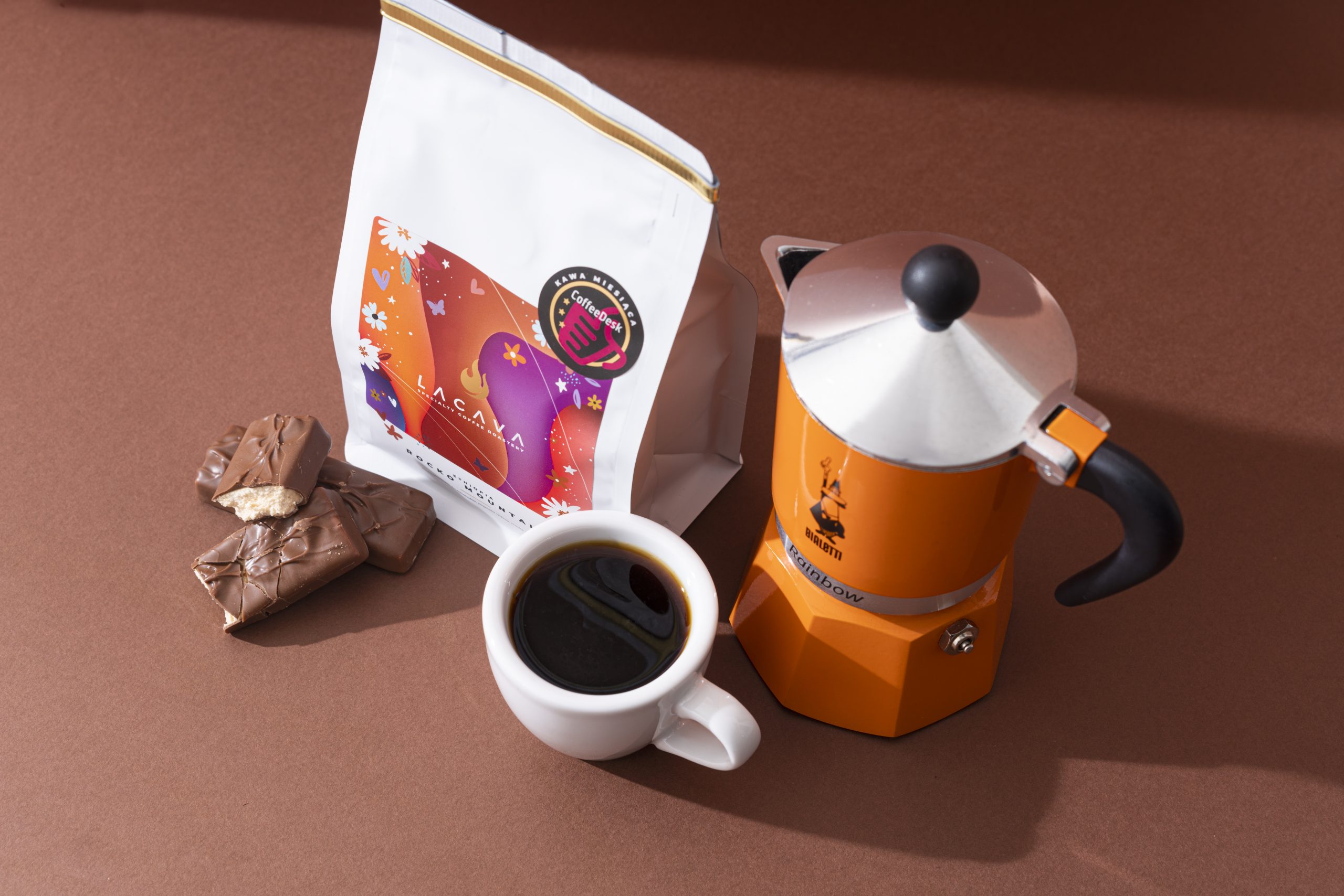 Espresso miesiąca LaCava Etiopia Yirgacheffe Rocko Mountain i kawiarka Bialetti