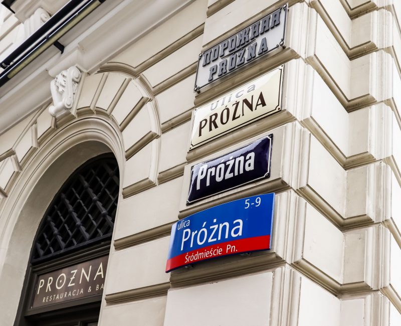 ulica prozna zabytkowe tabliczki