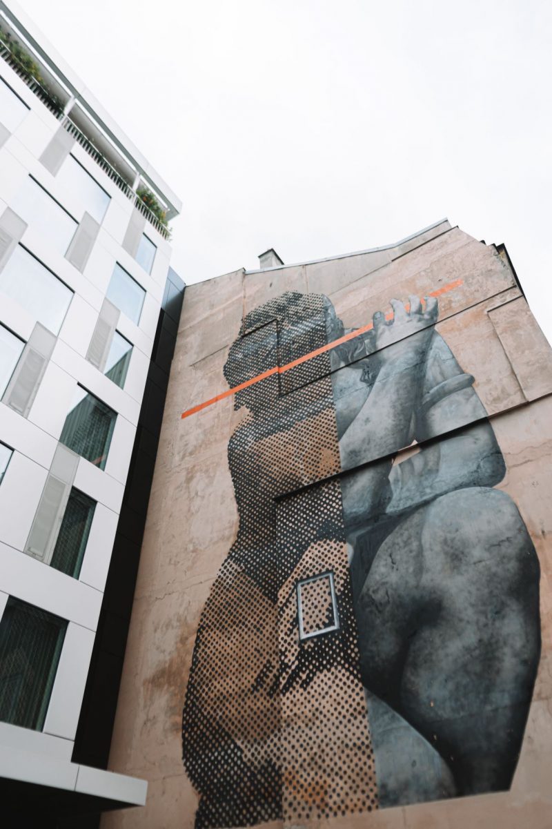 mural przy ulicy widok