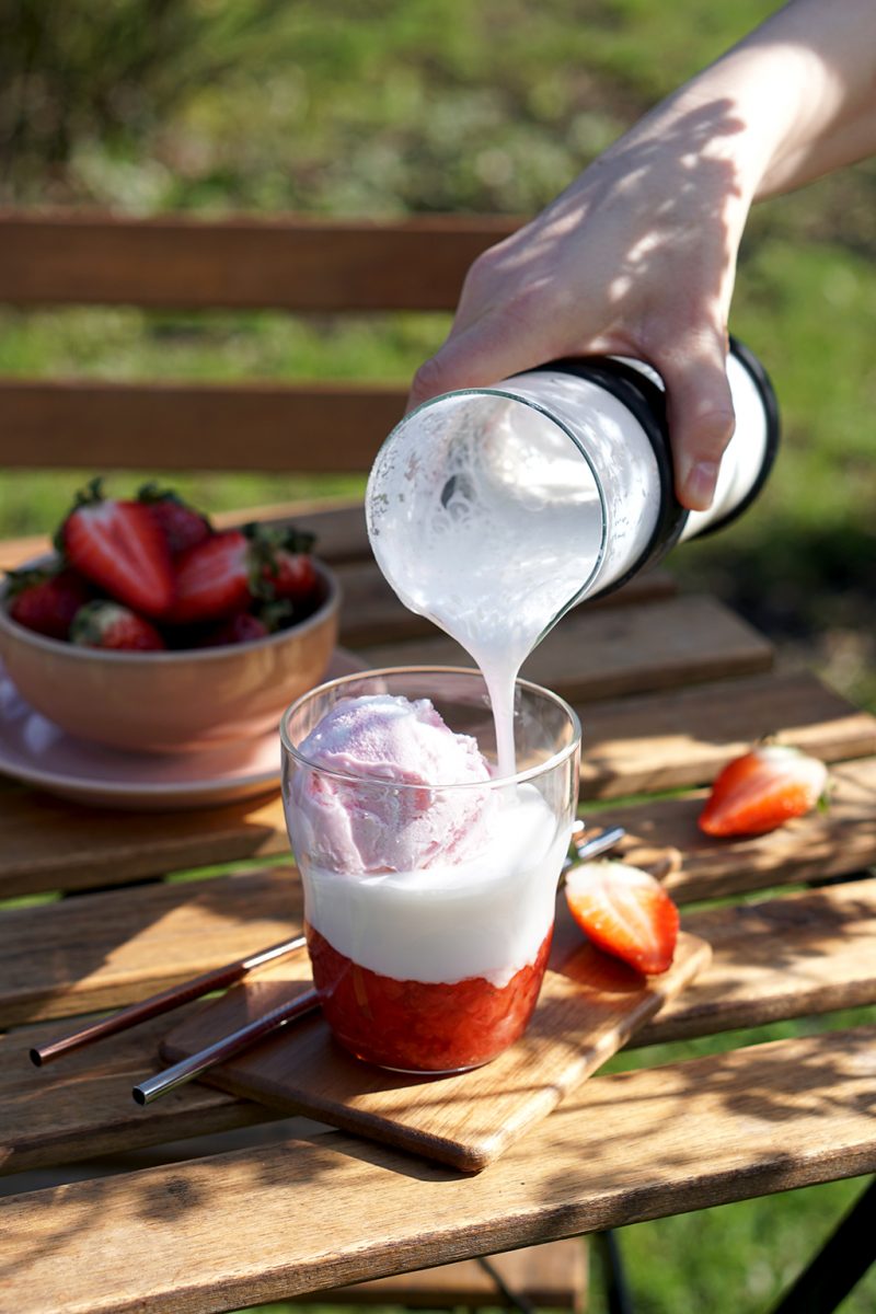 mleczna pianka do mrożonej kawy