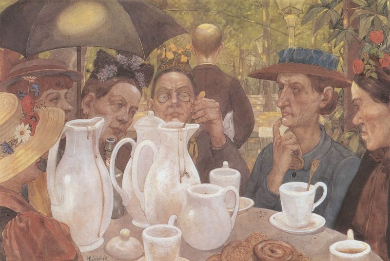 Obraz: Hans Baluschef, Here families Can Make Coffee 1895