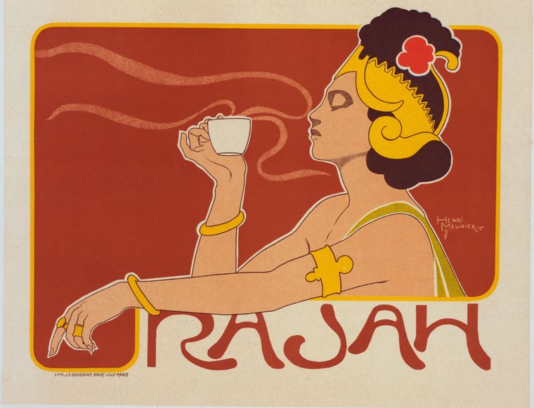 Obraz Henri Meunier, Cafe Rajah, 1897