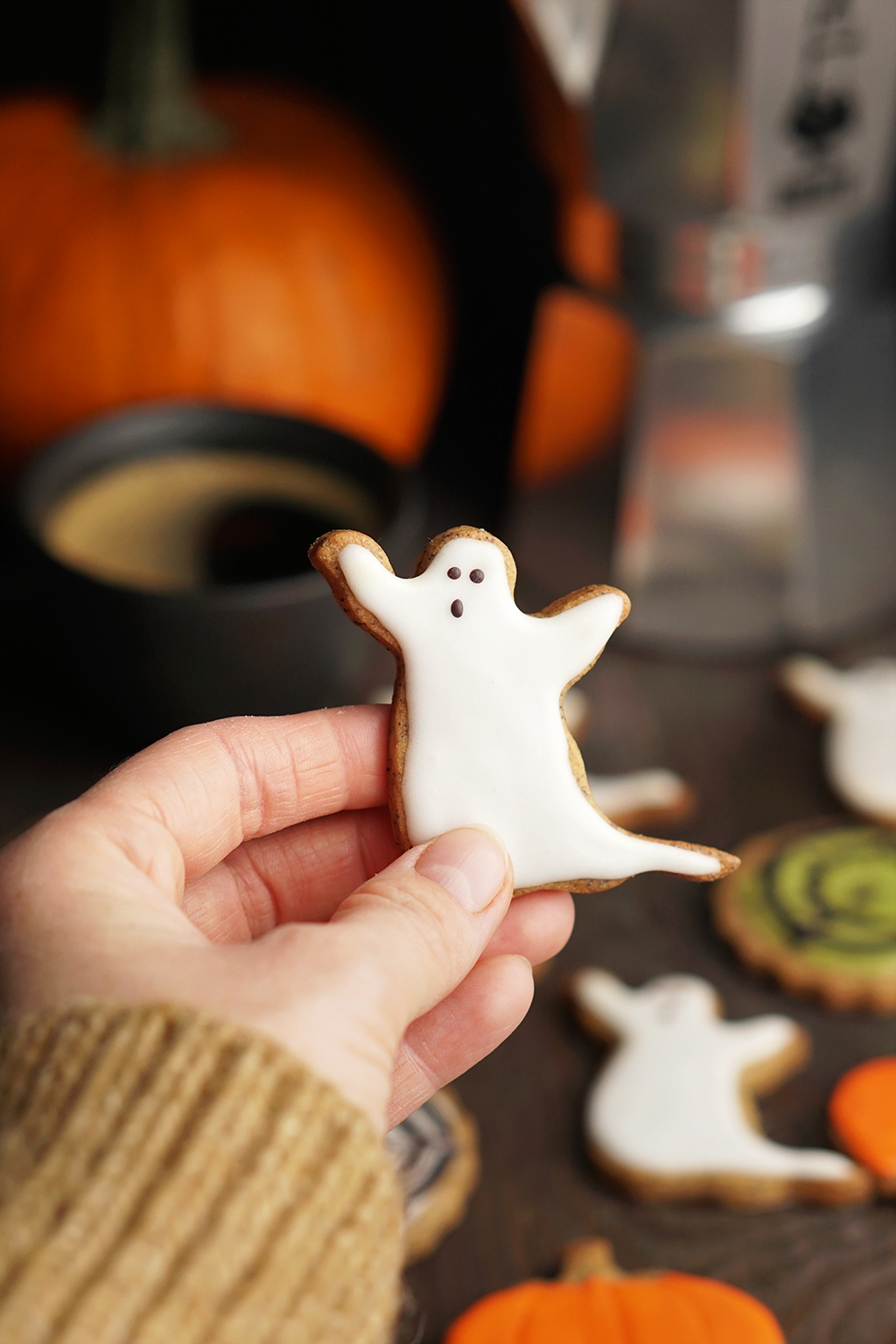 ciasteczko z kawą - duszek na Halloween
