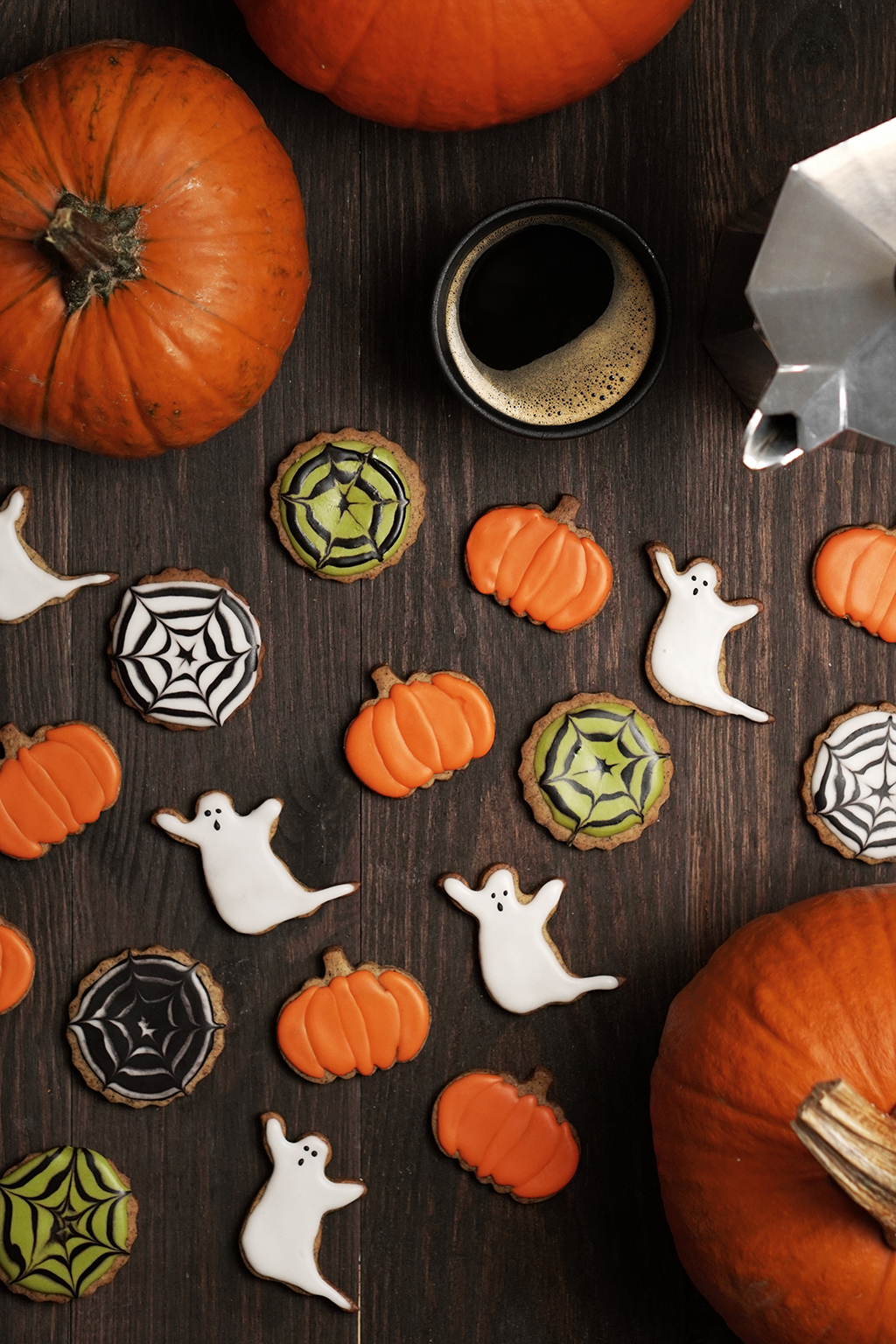 ciasteczka z lukrem na Halloween