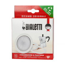 Bialetti - Uszczelka (3 szt.) + sitko do kawiarek aluminiowych Bialetti 12tz
