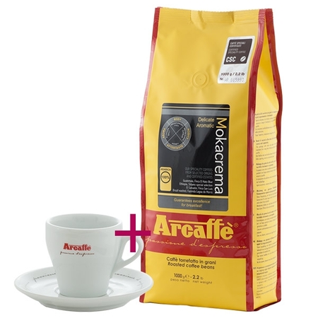 Zestaw: Arcaffe Mokacrema 1kg + Filiżanka do cappuccino
