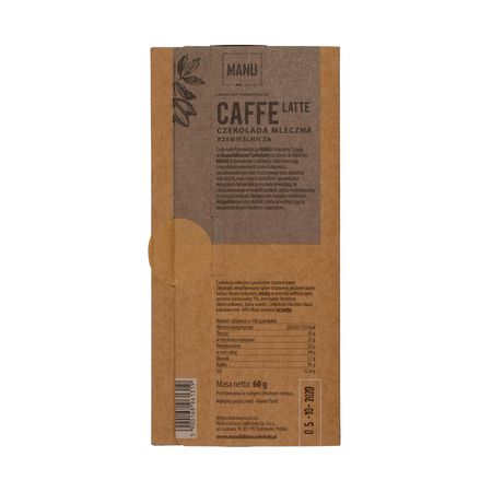 Manufaktura Czekolady - Czekolada 44% z ziarnami palonej kawy - Caffe Latte