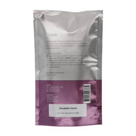 Teministeriet - Moomin Black Tea Mulberry - Herbata sypana 100g - Opakowanie uzupełniające